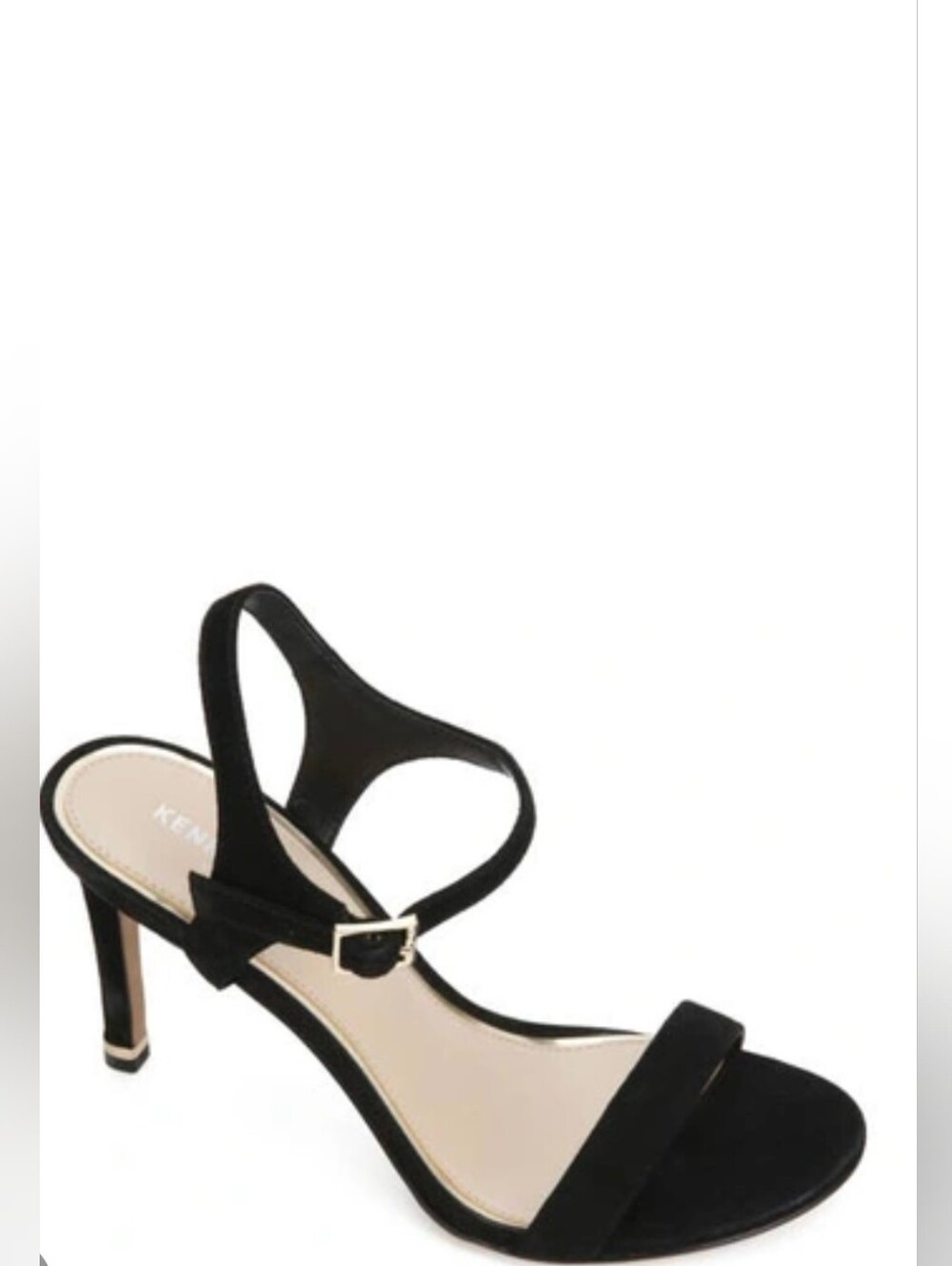 NWT Kenneth Cole Brandy 85 Black Sandals Heels Strappy Leather NIB New